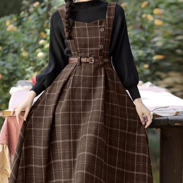 Vestido Xadrez Vintage