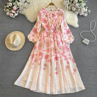 Vestido Longo Manga Bufante