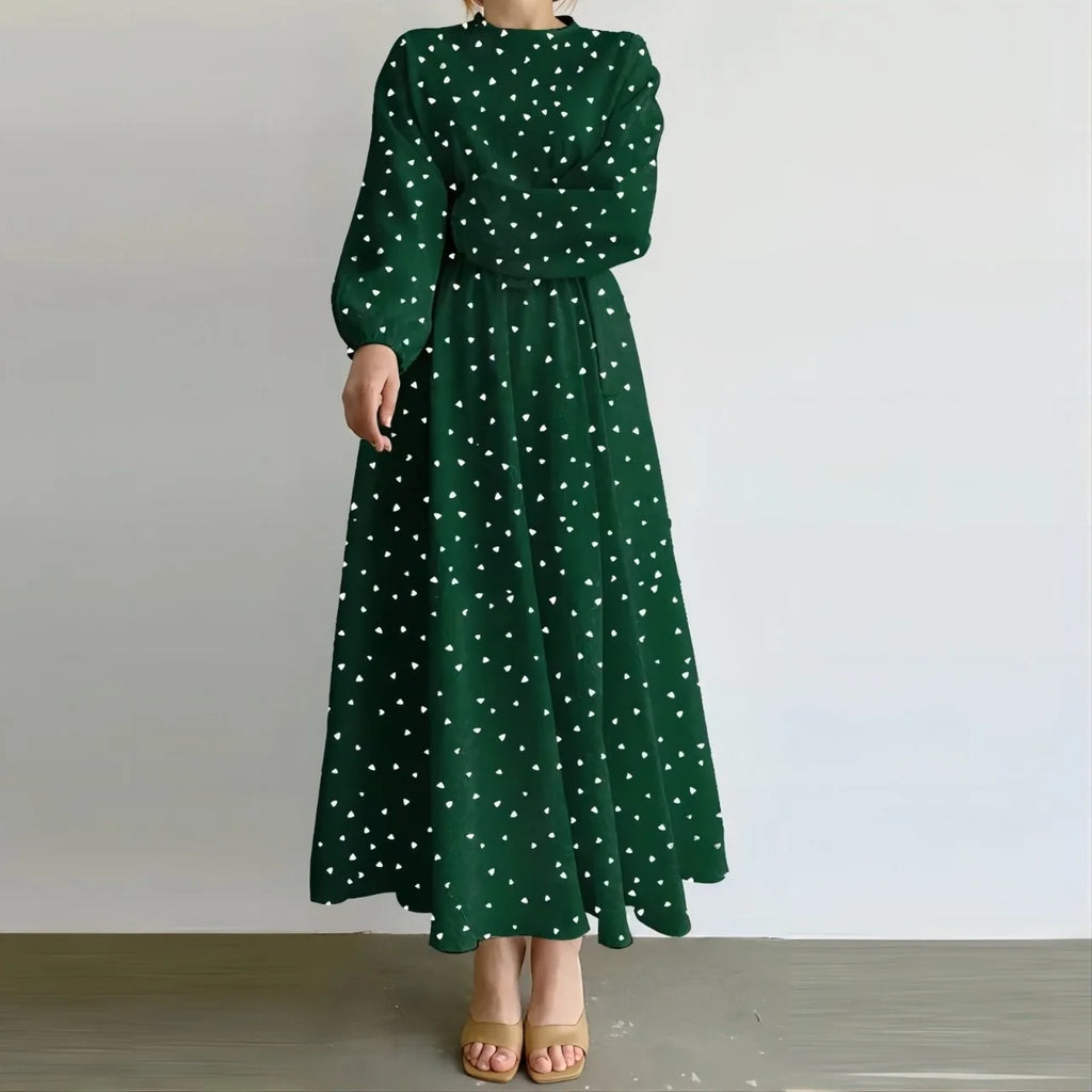 Vestido Bolinha Gola Redondado